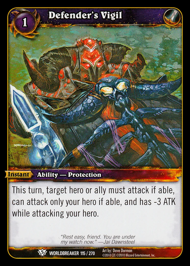 Card scan: Defender's Vigil