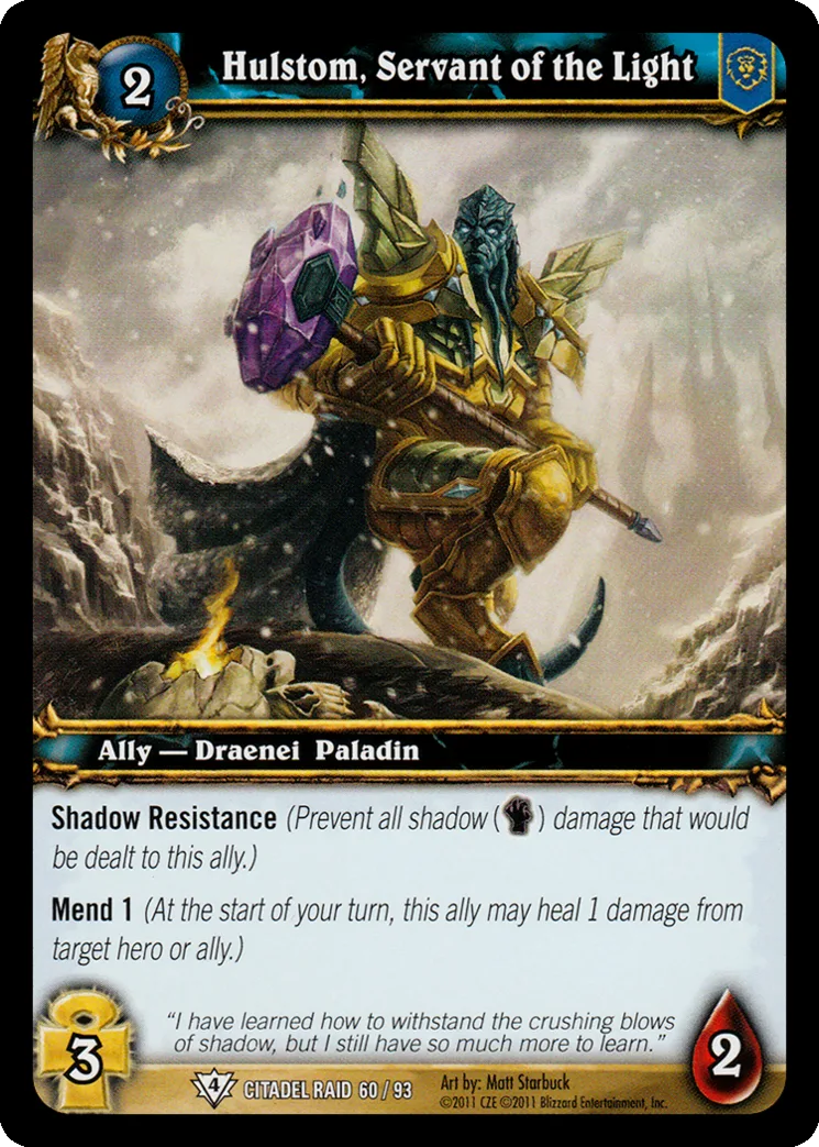 Card scan: Hulstom, Servant of the Light