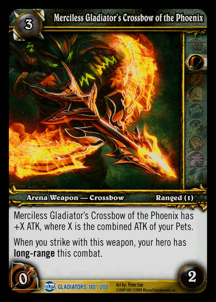 Card scan: Merciless Gladiator's Crossbow of the Phoenix