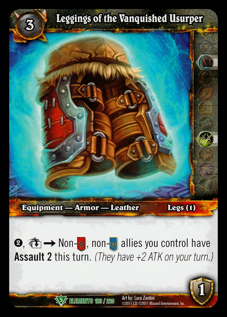 Card scan: Leggings of the Vanquished Usurper