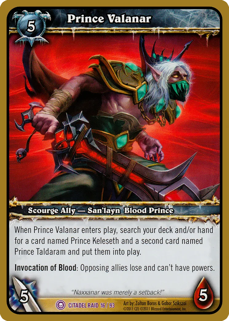 Card scan: Prince Valanar