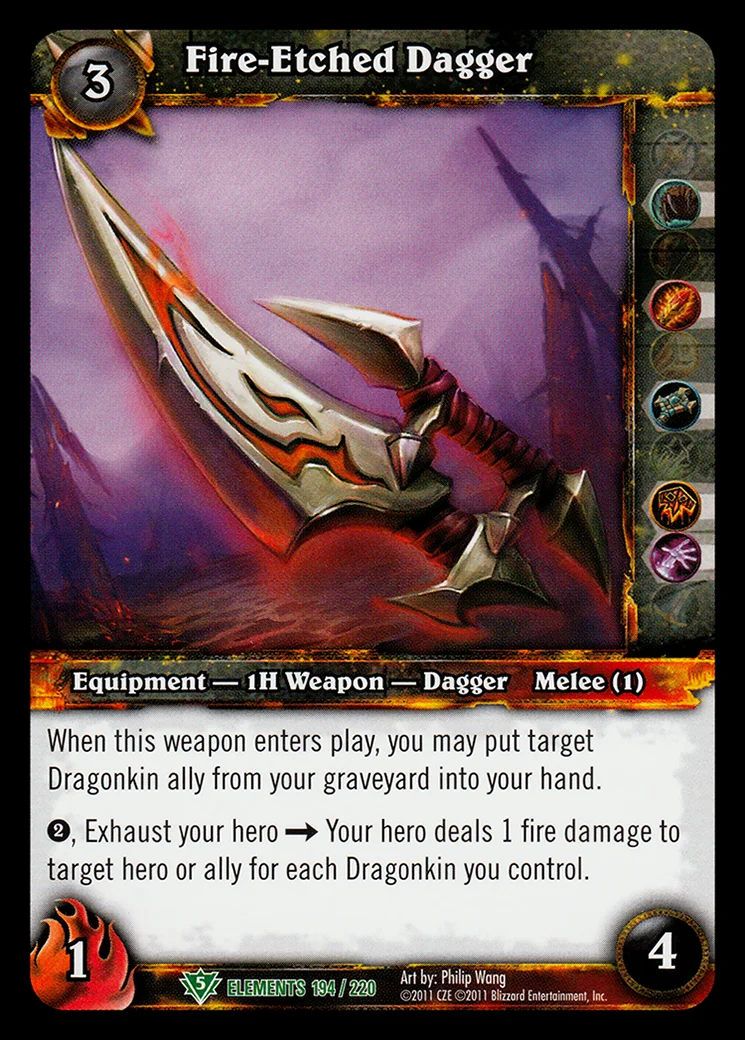 Card scan: Fire-Etched Dagger