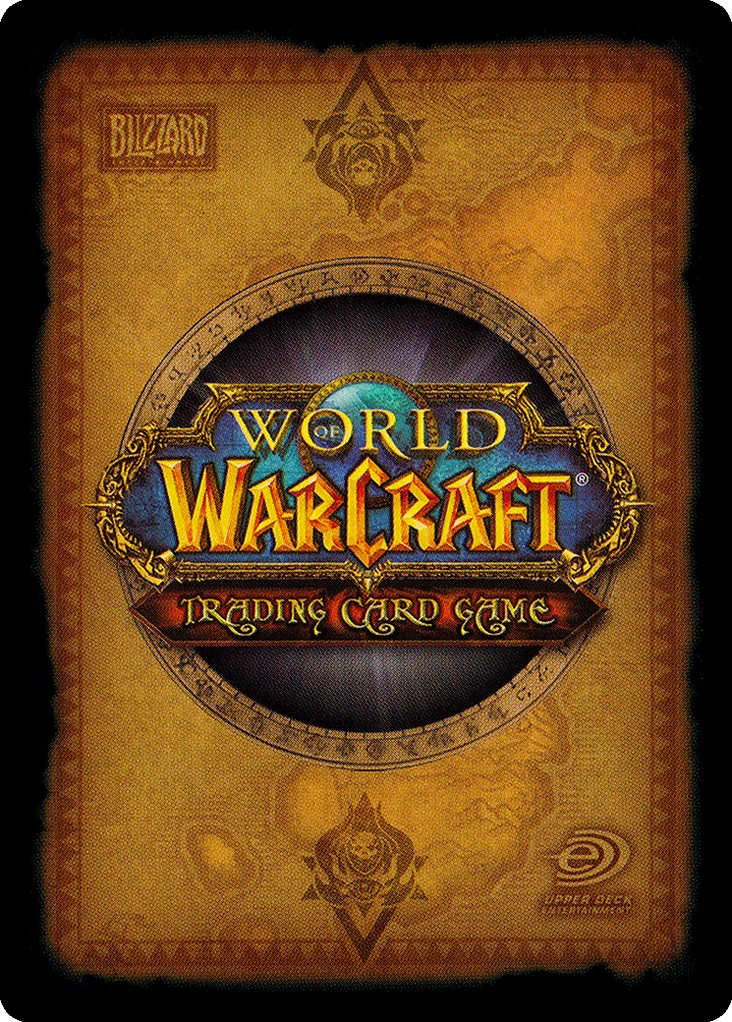 Authentic physical World of Warcraft Trading Card Game card back.
