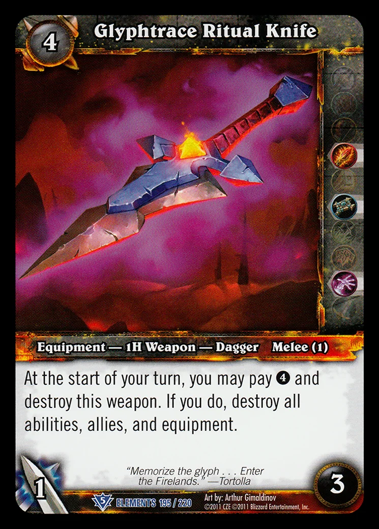 Card scan: Glyphtrace Ritual Knife