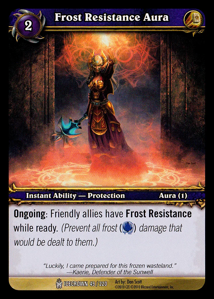 Card scan: Frost Resistance Aura