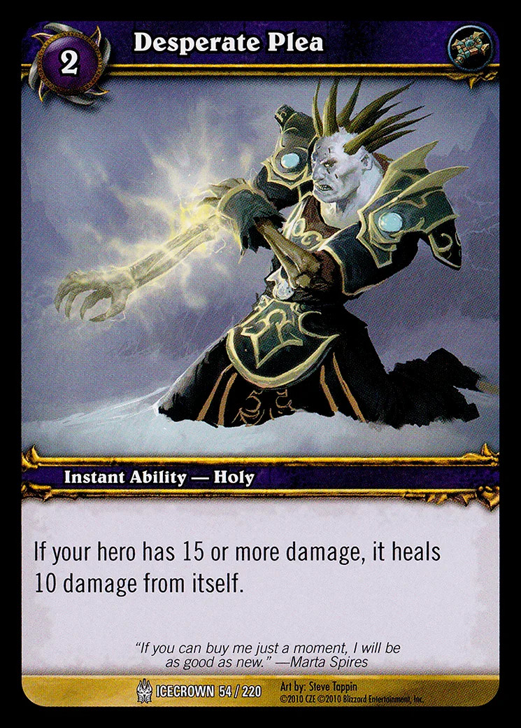 Card scan: Desperate Plea