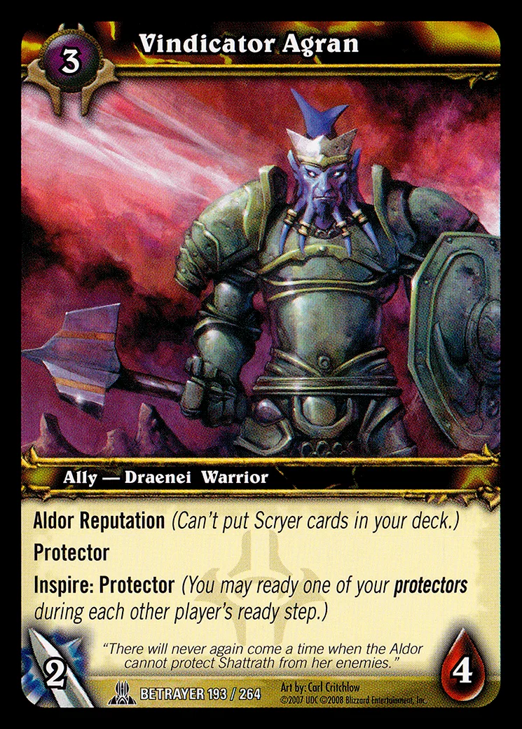 Card scan: Vindicator Agran