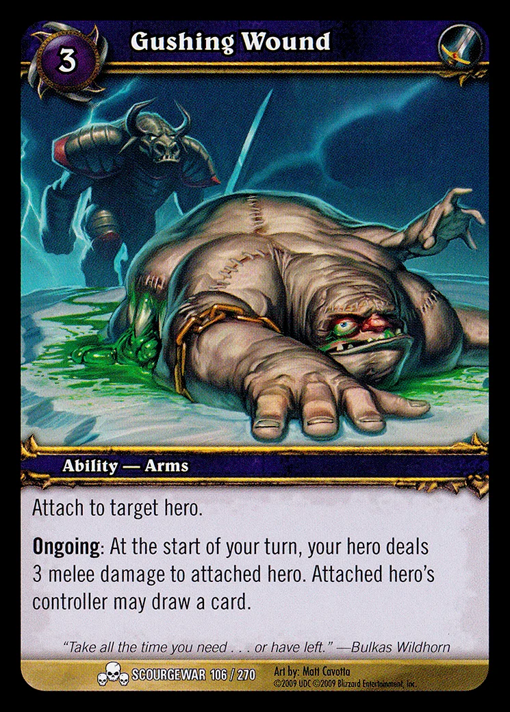 Card scan: Gushing Wound