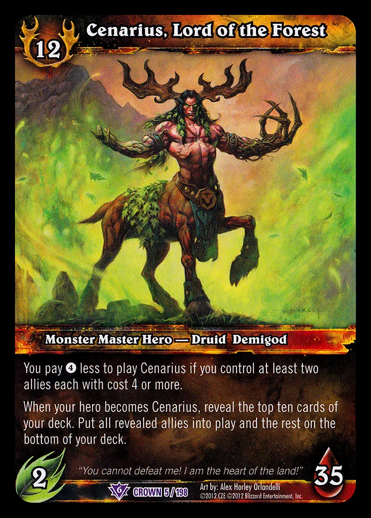 Card scan: Cenarius, Lord of the Forest