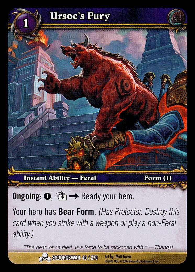 Card scan: Ursoc's Fury
