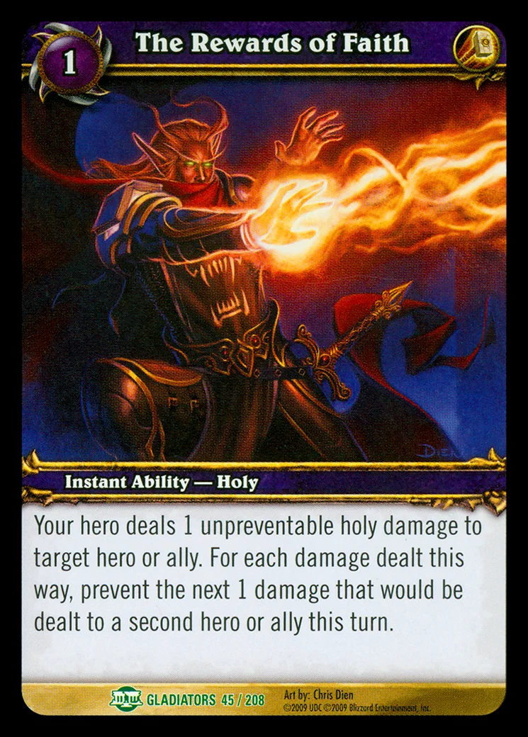 Card scan: The Rewards of Faith