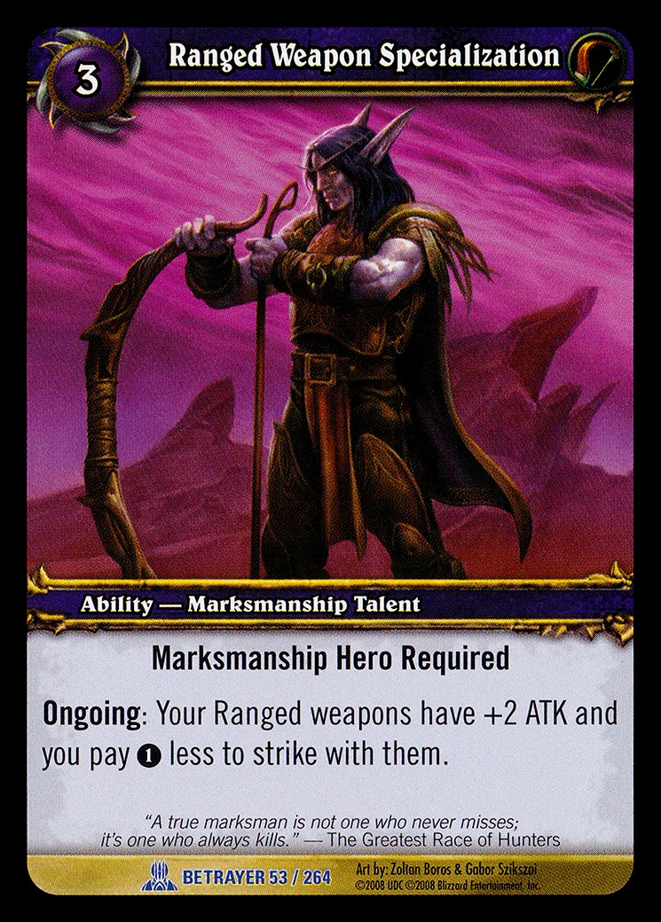 Card scan: Ranged Weapon Specialization