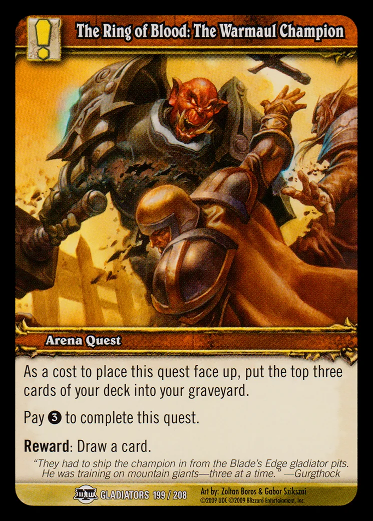 Card scan: The Ring of Blood: The Warmaul Champion