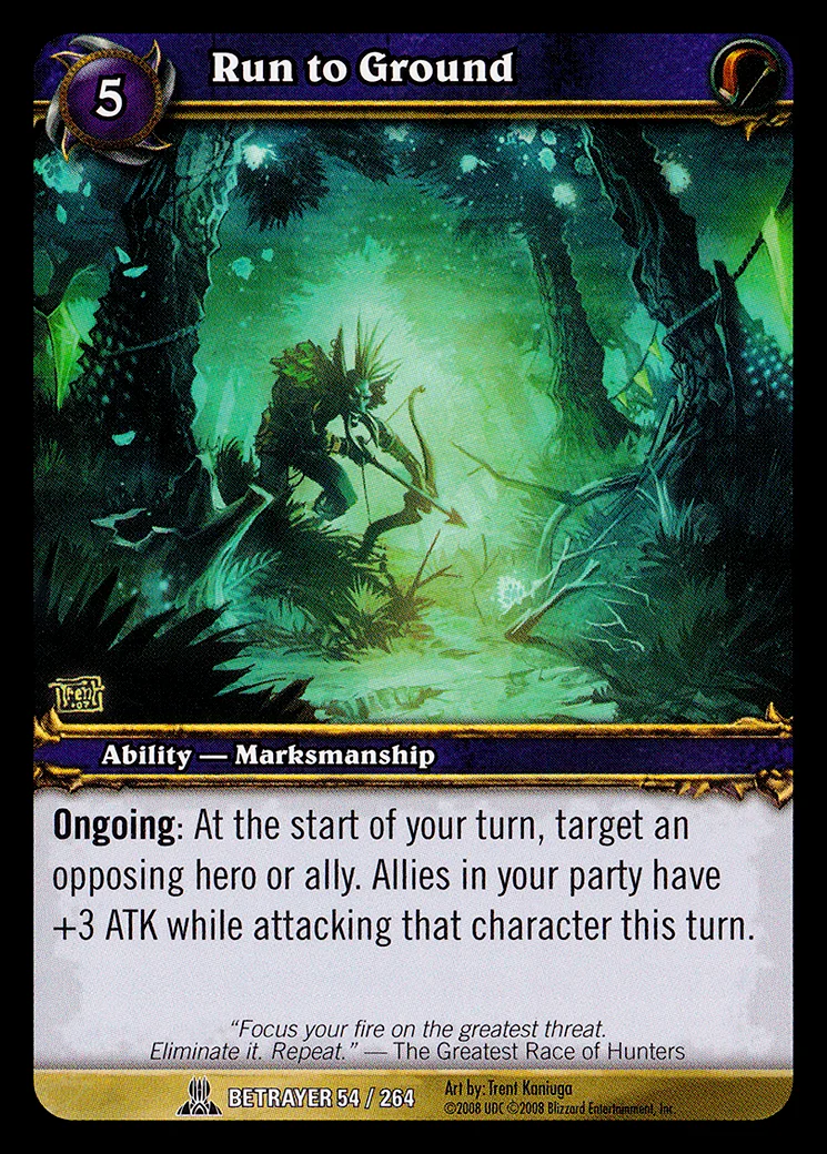 Card scan: Run to Ground