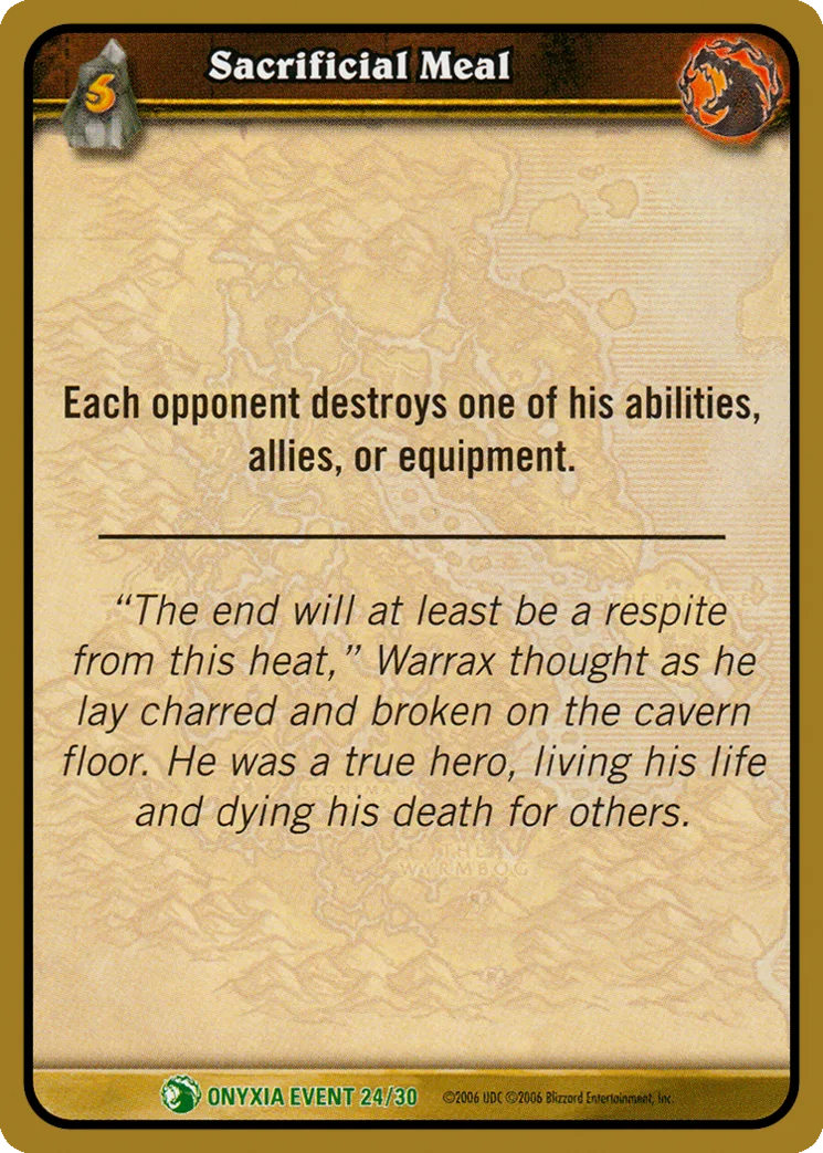 Card scan: Sacrificial Meal