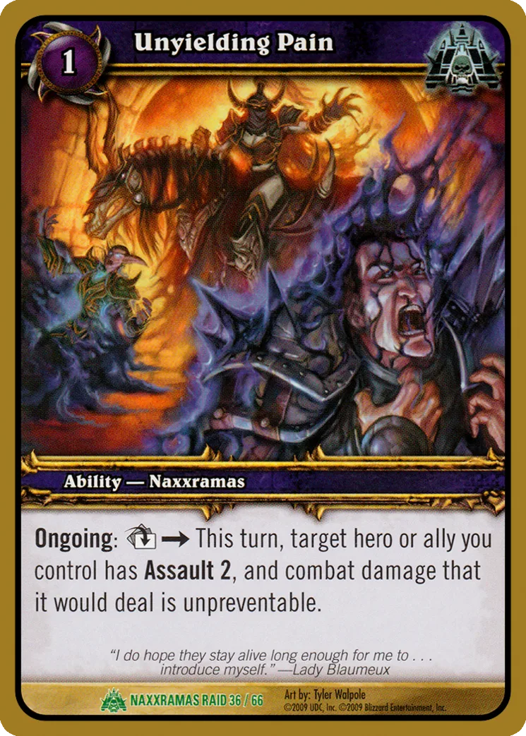 Card scan: Unyielding Pain