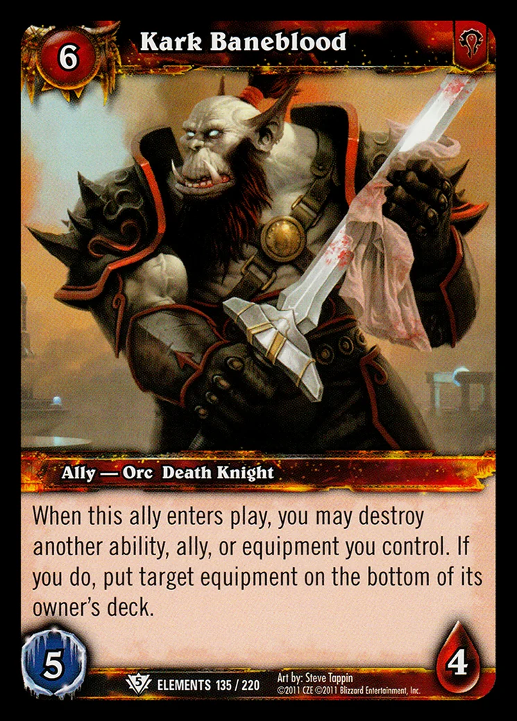 Card scan: Kark Baneblood