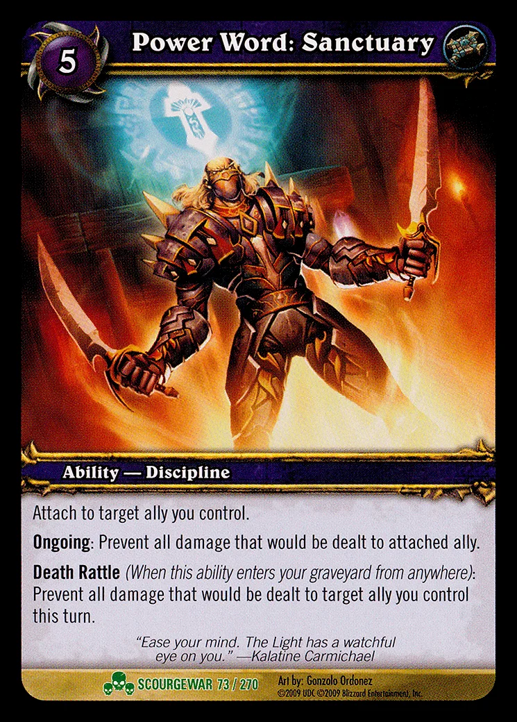 Card scan: Power Word: Sanctuary