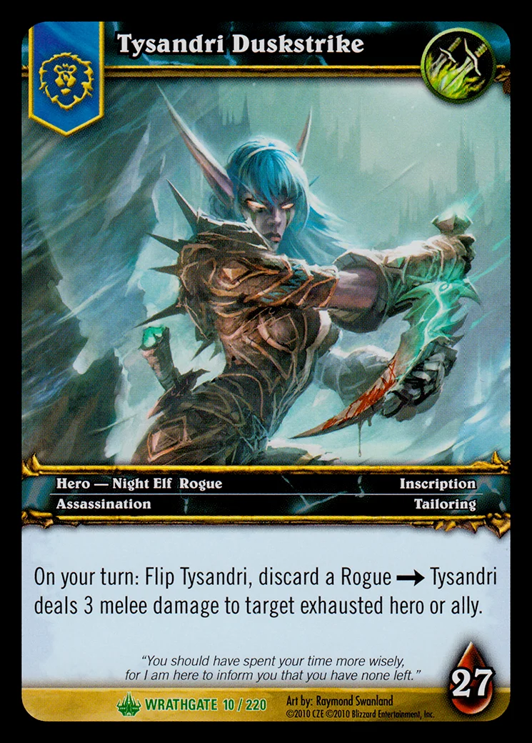 Card scan: Tysandri Duskstrike