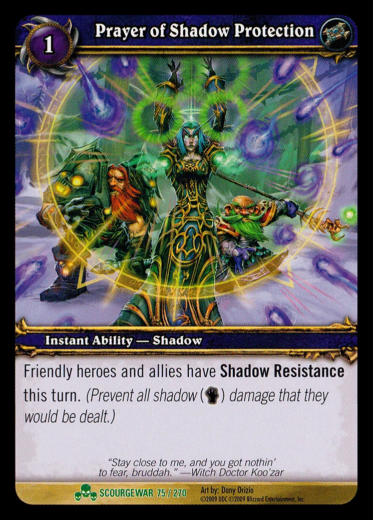 Card scan: Prayer of Shadow Protection