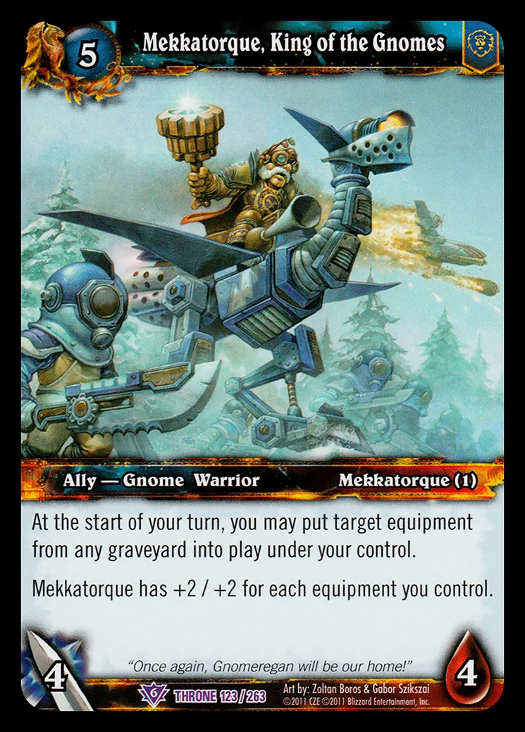 Card scan: Mekkatorque, King of the Gnomes
