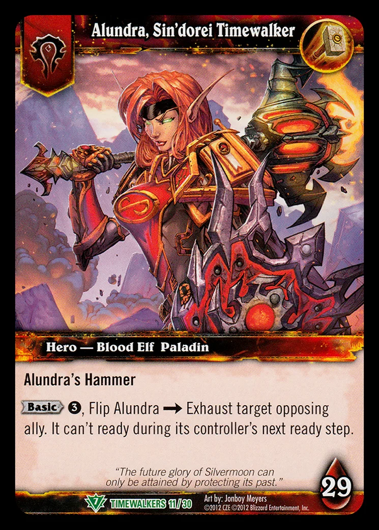 Card scan: Alundra, Sin'dorei Timewalker
