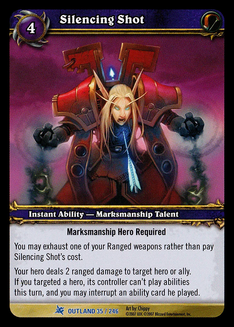 Card scan: Silencing Shot