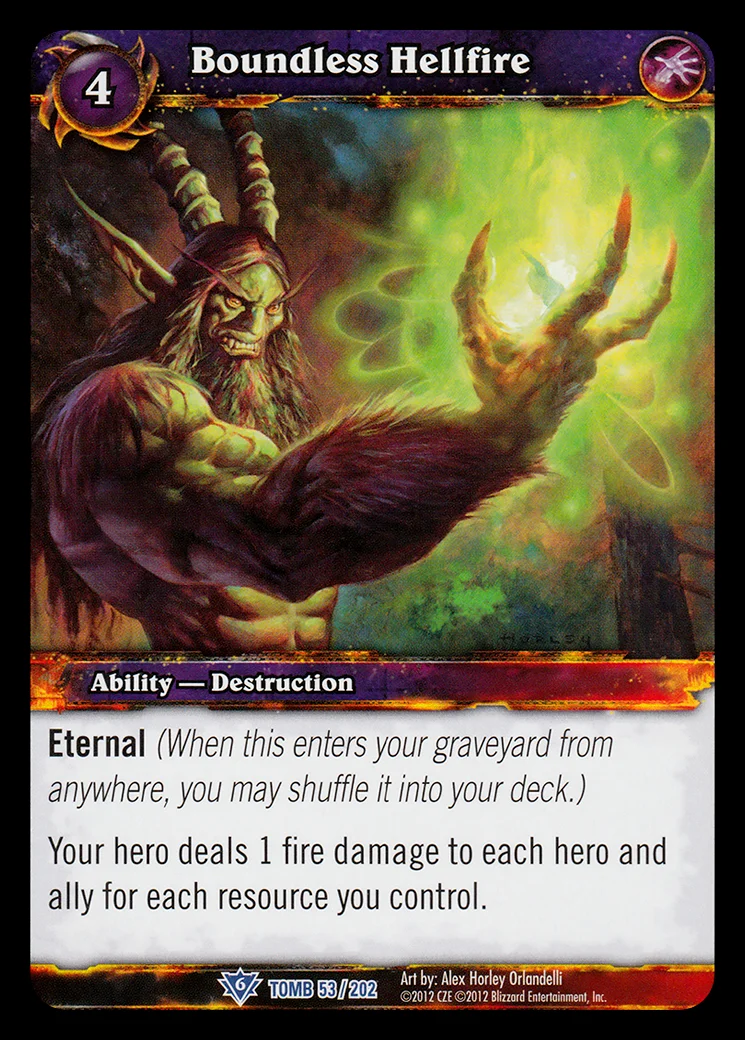 Card scan: Boundless Hellfire
