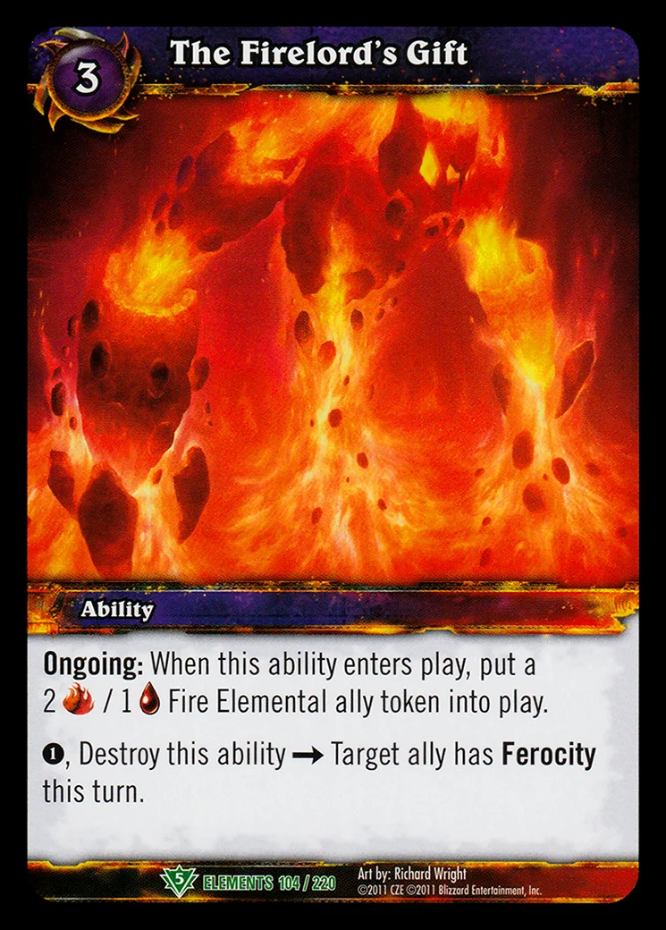 Card scan: The Firelord's Gift