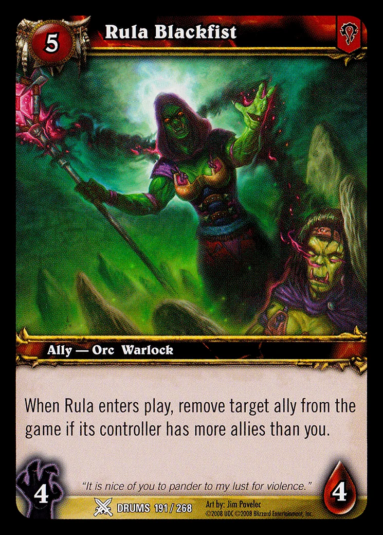 Card scan: Rula Blackfist