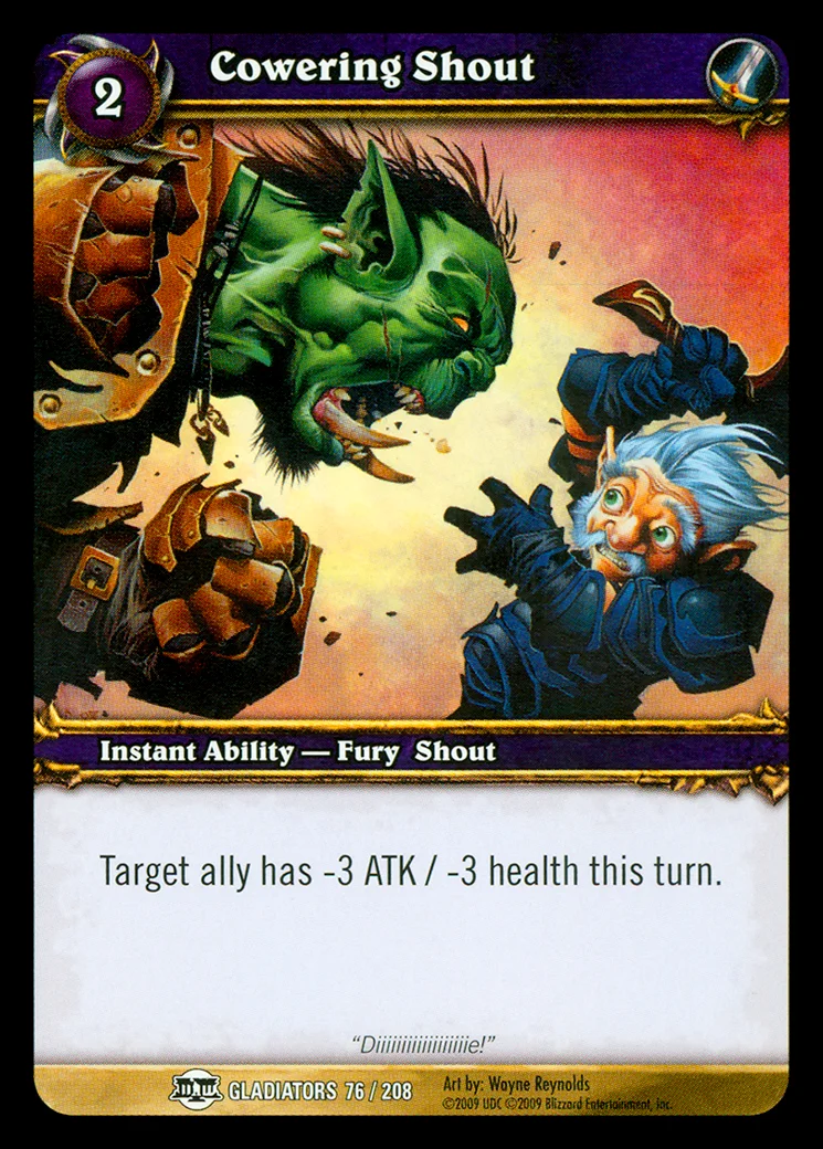 Card scan: Cowering Shout