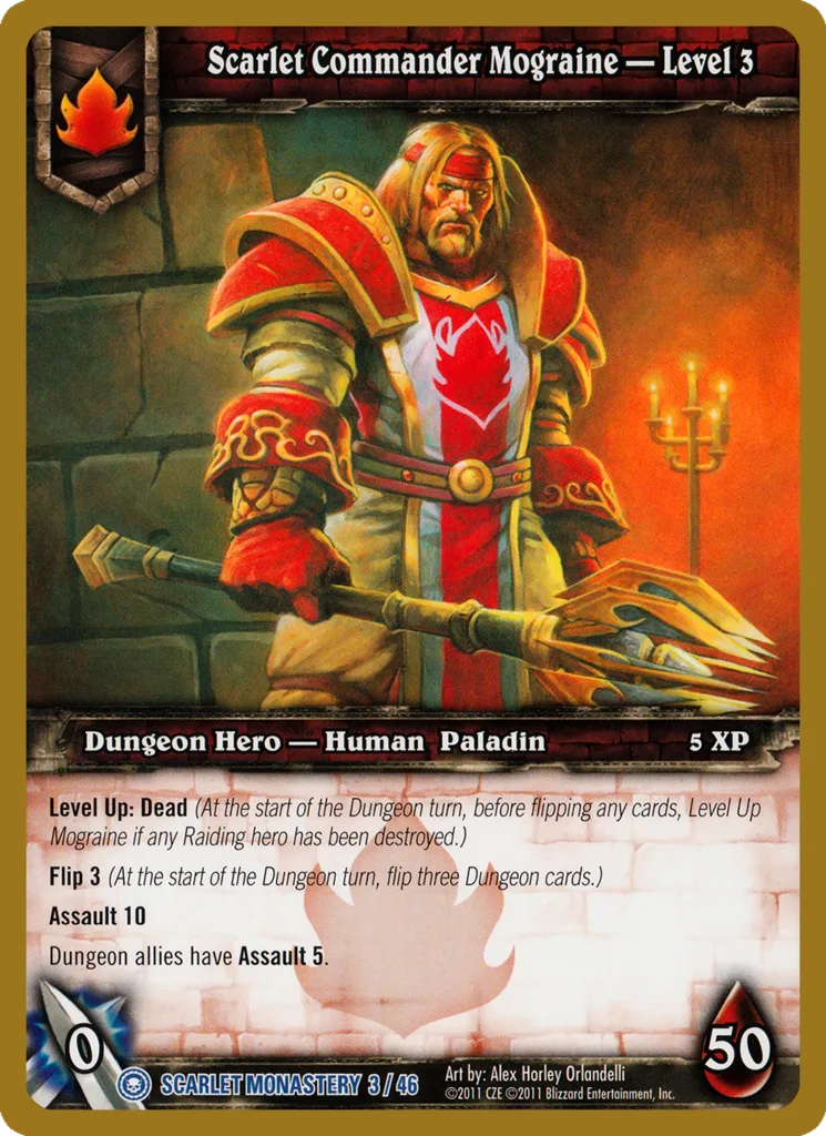 Card scan: Scarlet Commander Mograine - Level 3