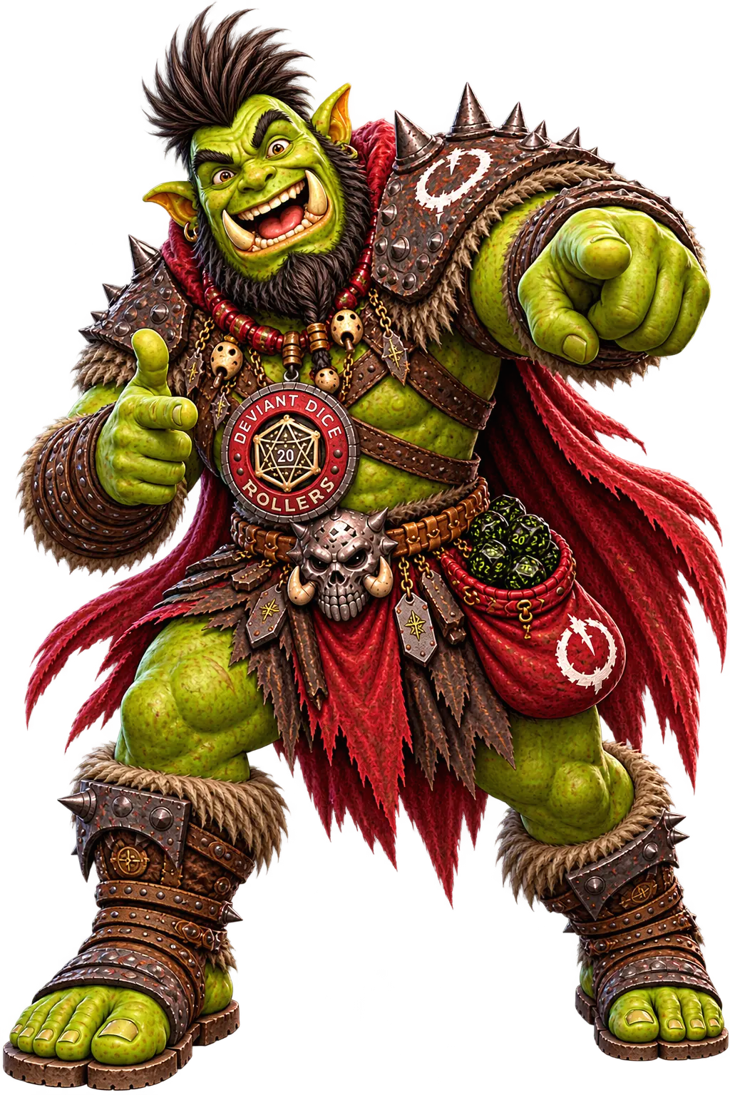 Grokk pointing at the viewer while giving a thumbs up