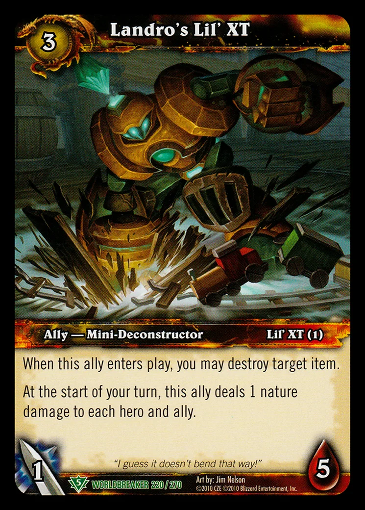 Card scan: Landro's Lil' XT