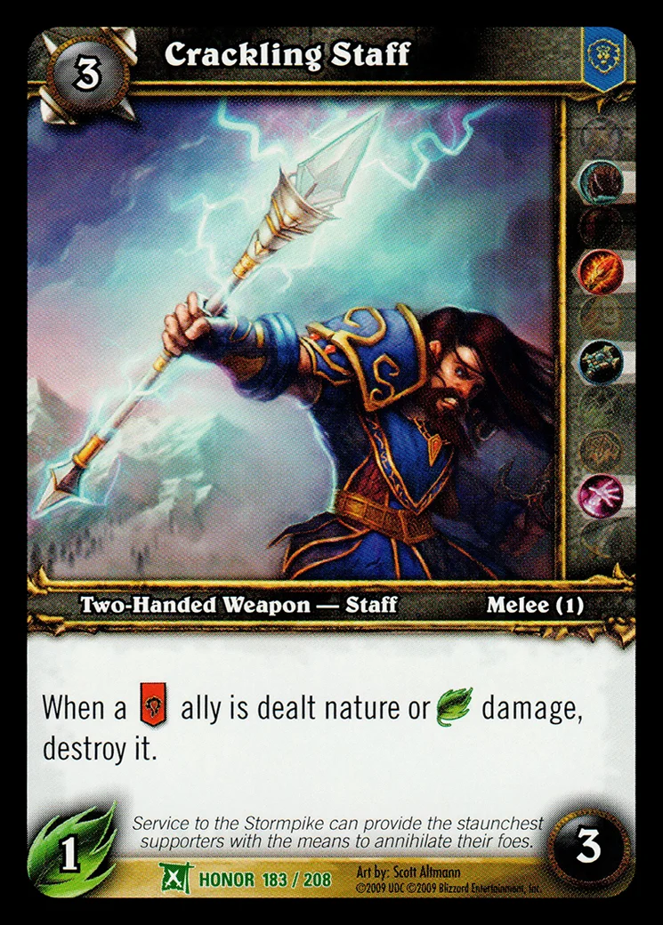 Card scan: Crackling Staff