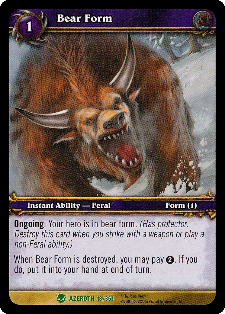 Card scan: Bear Form