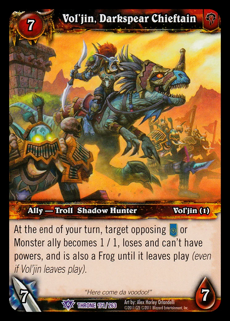 Card scan: Vol'jin, Darkspear Chieftain