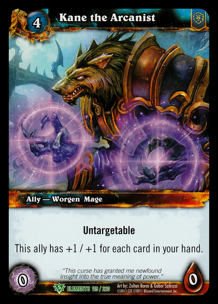 Card scan: Kane the Arcanist