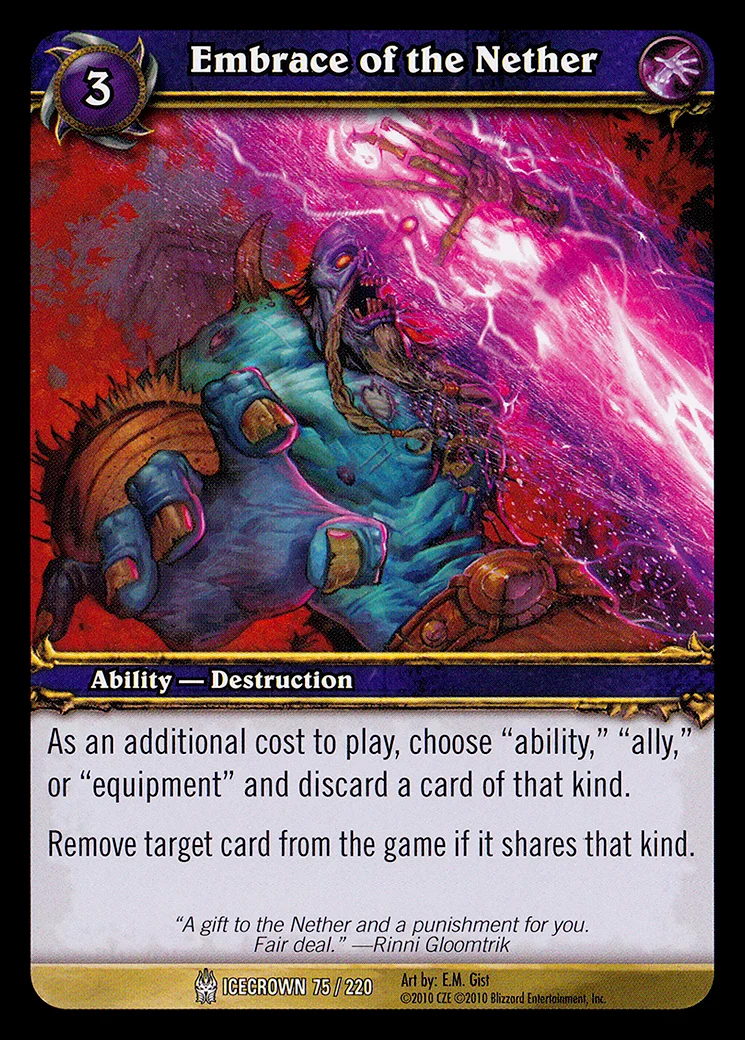 Card scan: Embrace of the Nether