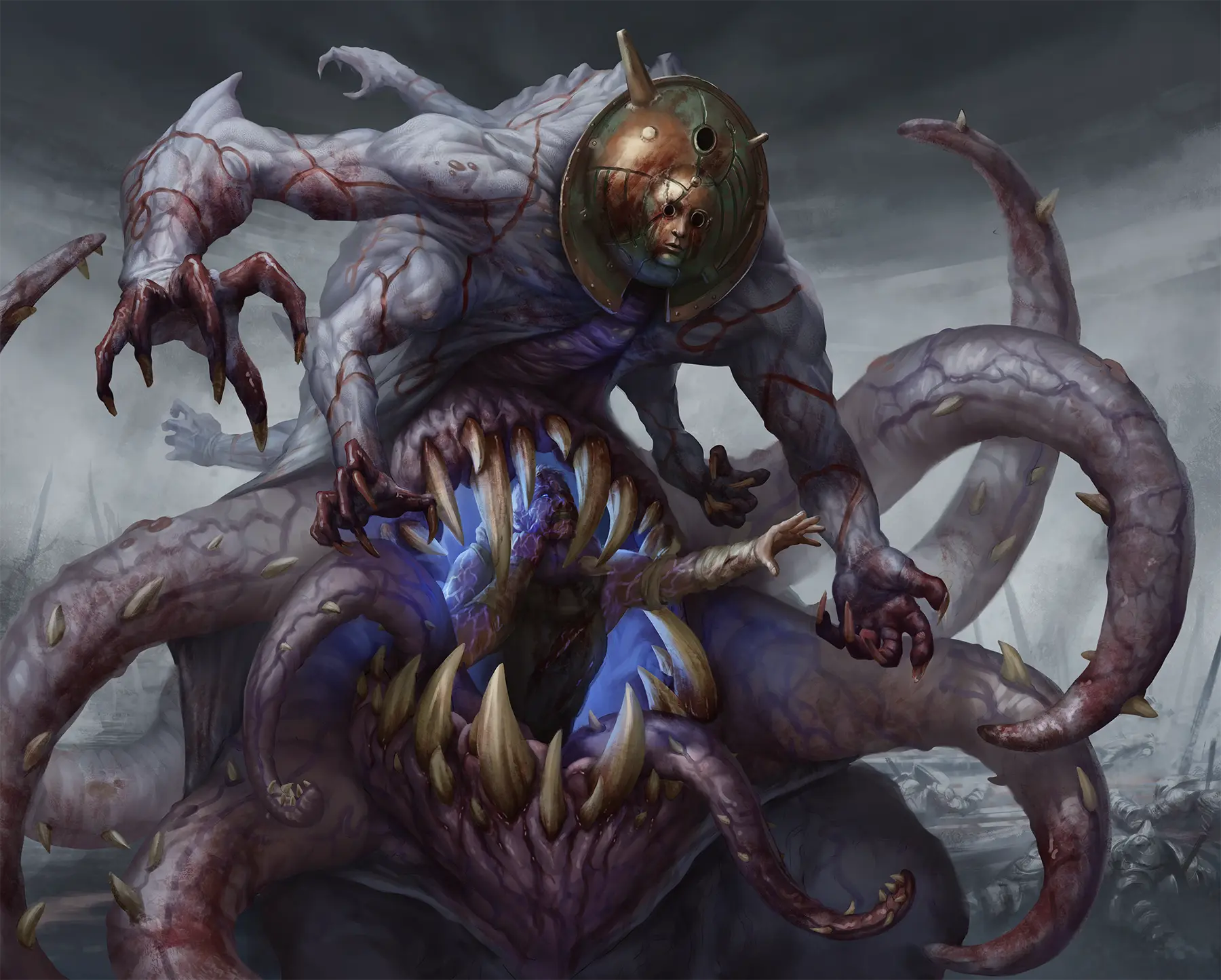 Official Malediction illustration of the many-limbed Spellbound Devourer