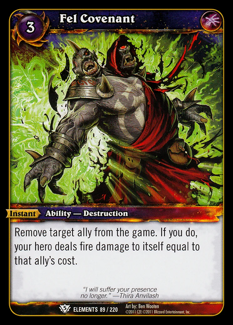 Card scan: Fel Covenant