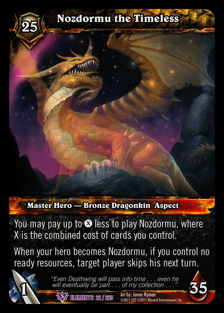 Card scan: Nozdormu the Timeless