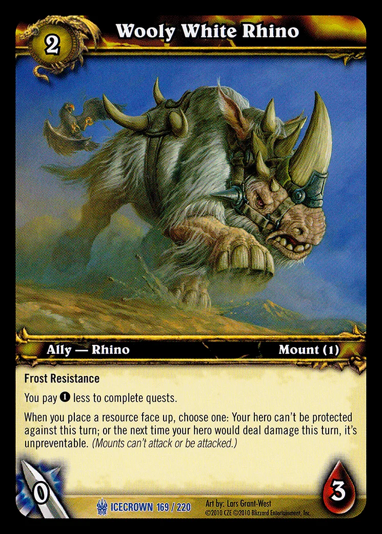 Card scan: Wooly White Rhino