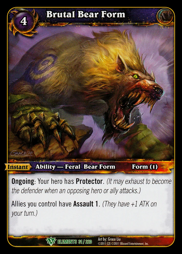 Card scan: Brutal Bear Form