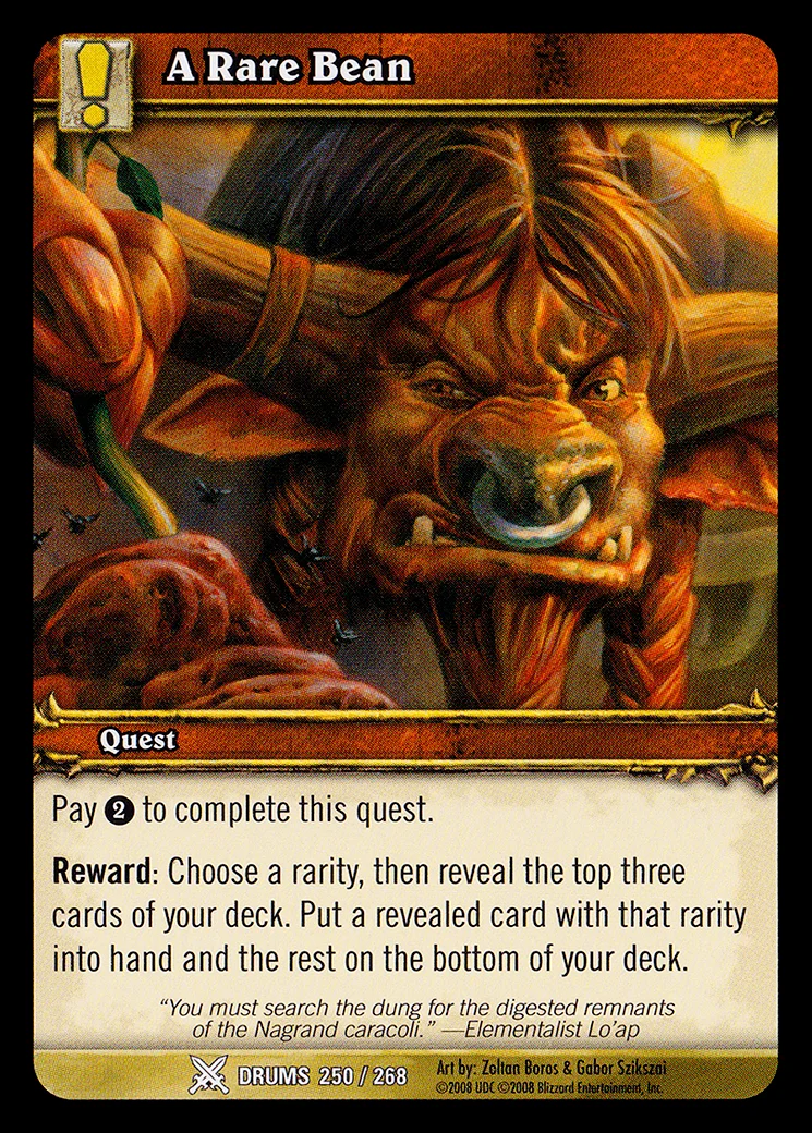 Card scan: A Rare Bean