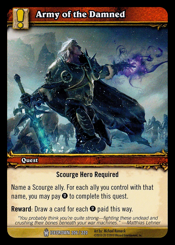 Card scan: Army of the Damned
