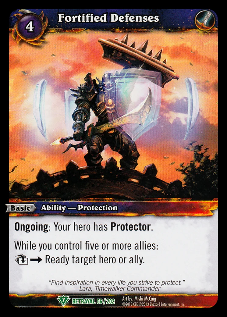 Card scan: Fortified Defenses