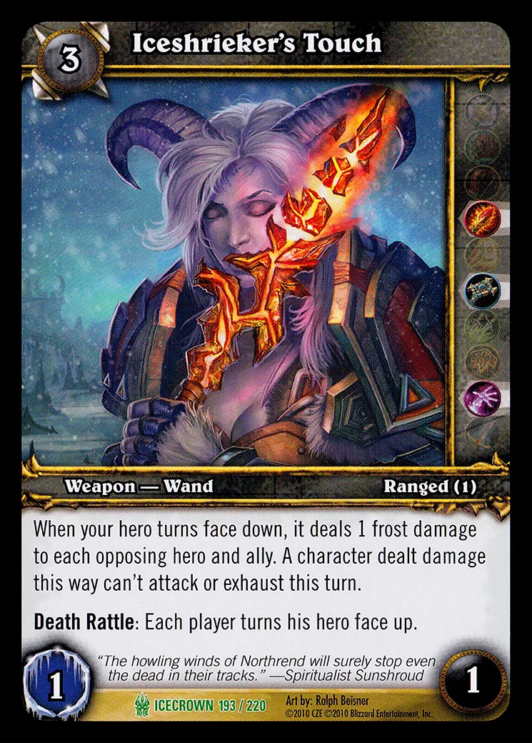 Card scan: Iceshrieker's Touch
