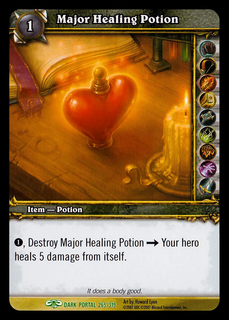Card scan: Major Healing Potion