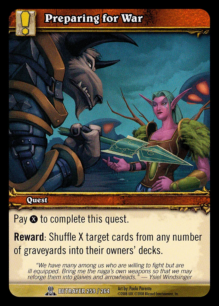 Card scan: Preparing for War